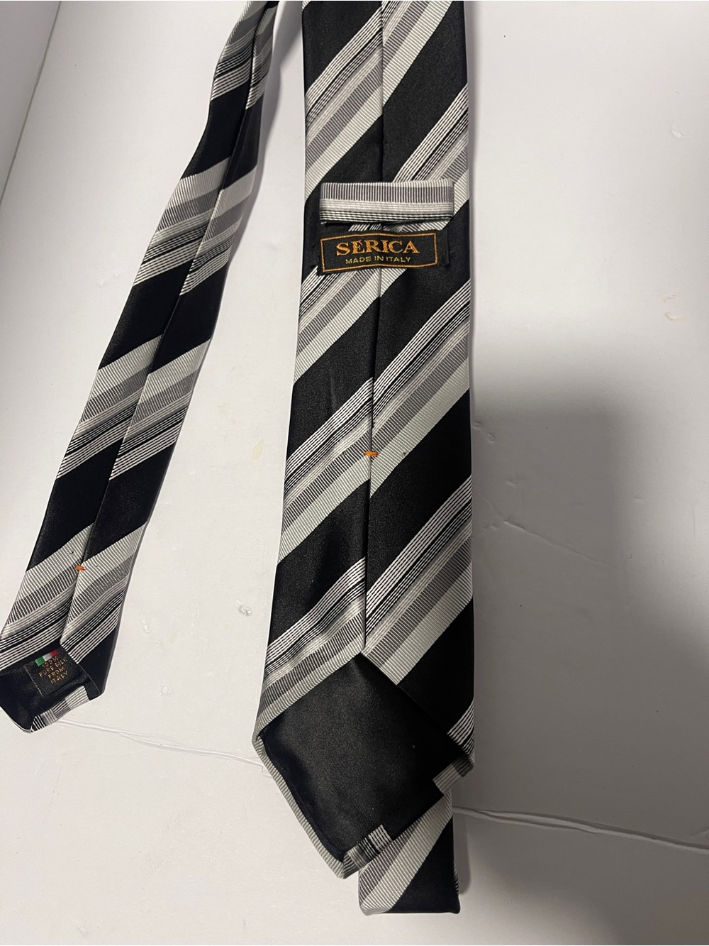 💥Serica Pure Silk Striped Tie - Like New -